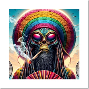 alien psychedelic Posters and Art